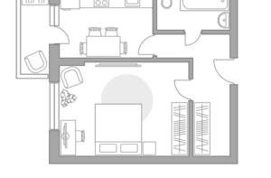 1-к квартира, вторичка, 40м2, 2/6 этаж