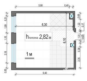 1-к квартира, строящийся дом, 38м2, 11/23 этаж