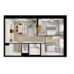 2-к квартира, вторичка, 52м2, 13/25 этаж
