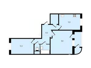 2-к квартира, вторичка, 60м2, 11/14 этаж
