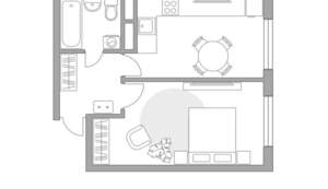 1-к квартира, вторичка, 37м2, 6/12 этаж