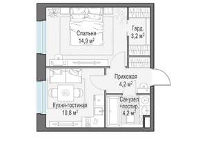 1-к квартира, вторичка, 37м2, 13/23 этаж