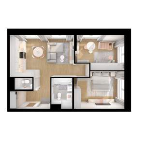 2-к квартира, вторичка, 56м2, 24/25 этаж