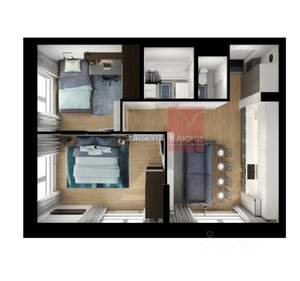 2-к квартира, вторичка, 46м2, 5/25 этаж