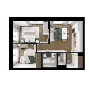 2-к квартира, вторичка, 48м2, 19/24 этаж