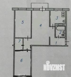 3-к квартира, вторичка, 58м2, 3/5 этаж