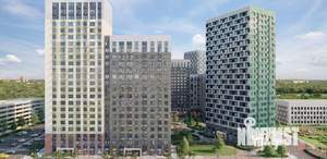 2-к квартира, строящийся дом, 58м2, 20/20 этаж