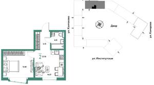 2-к квартира, вторичка, 38м2, 19/25 этаж