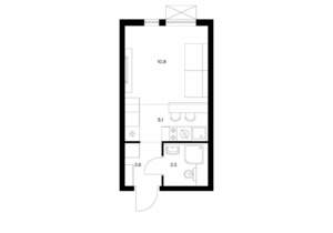 Студия квартира, вторичка, 21м2, 3/24 этаж