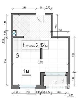 1-к квартира, вторичка, 38м2, 11/18 этаж