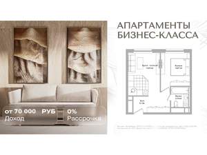 2-к квартира, вторичка, 36м2, 15/16 этаж