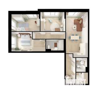 3-к квартира, вторичка, 84м2, 25/25 этаж