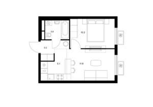 1-к квартира, вторичка, 34м2, 16/25 этаж