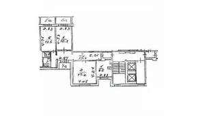 3-к квартира, вторичка, 72м2, 14/14 этаж