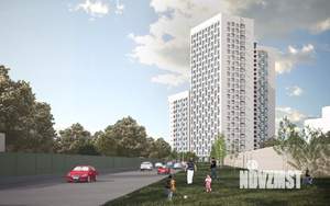 1-к квартира, строящийся дом, 35м2, 20/22 этаж