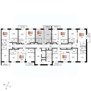 1-к квартира, вторичка, 36м2, 5/17 этаж