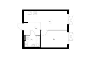 1-к квартира, вторичка, 34м2, 11/24 этаж