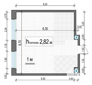 1-к квартира, вторичка, 42м2, 2/23 этаж