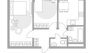 2-к квартира, строящийся дом, 51м2, 2/12 этаж