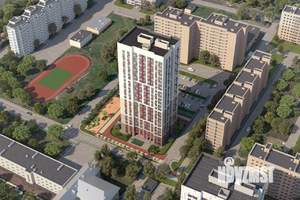 1-к квартира, строящийся дом, 34м2, 18/22 этаж