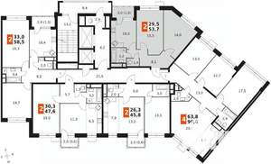 2-к квартира, вторичка, 55м2, 15/17 этаж