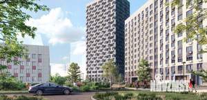 1-к квартира, строящийся дом, 40м2, 19/23 этаж