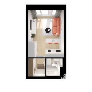 Студия квартира, вторичка, 21м2, 2/25 этаж