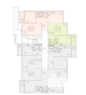 1-к квартира, строящийся дом, 41м2, 1/4 этаж