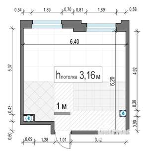 1-к квартира, строящийся дом, 37м2, 20/20 этаж