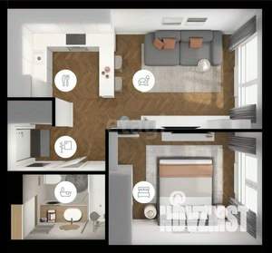 1-к квартира, вторичка, 38м2, 16/25 этаж