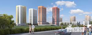 2-к квартира, строящийся дом, 56м2, 14/23 этаж