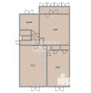 3-к квартира, вторичка, 62м2, 5/5 этаж