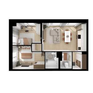 2-к квартира, вторичка, 57м2, 11/25 этаж