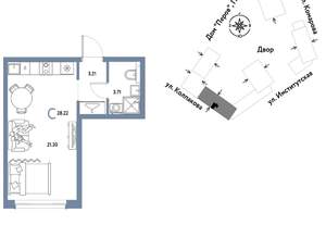 Студия квартира, вторичка, 28м2, 14/6 этаж