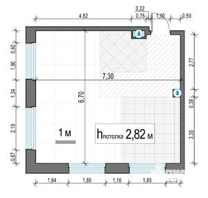 2-к квартира, строящийся дом, 47м2, 7/23 этаж