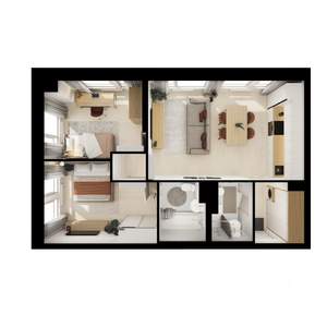 2-к квартира, вторичка, 57м2, 18/25 этаж