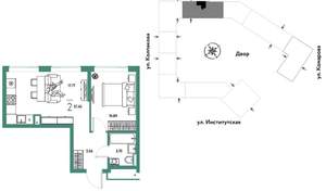 2-к квартира, вторичка, 37м2, 18/25 этаж