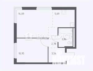 2-к квартира, вторичка, 41м2, 11/17 этаж