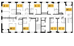2-к квартира, строящийся дом, 59м2, 11/20 этаж