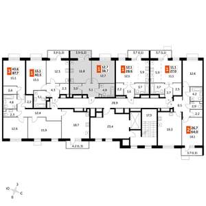 1-к квартира, вторичка, 39м2, 5/17 этаж