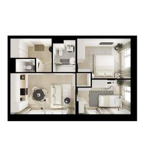 2-к квартира, вторичка, 51м2, 19/25 этаж