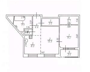 2-к квартира, вторичка, 53м2, 2/18 этаж