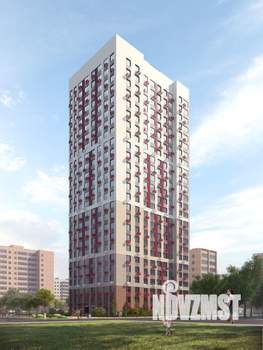 1-к квартира, строящийся дом, 42м2, 23/25 этаж