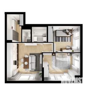 2-к квартира, вторичка, 51м2, 12/25 этаж