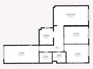 3-к квартира, вторичка, 92м2, 4/25 этаж