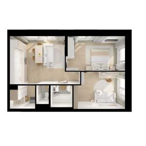 2-к квартира, вторичка, 52м2, 3/25 этаж