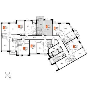 1-к квартира, строящийся дом, 39м2, 10/22 этаж