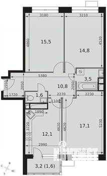 3-к квартира, вторичка, 77м2, 7/12 этаж