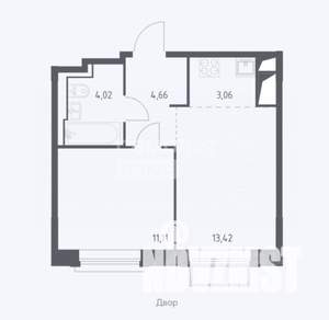 2-к квартира, сданный дом, 36м2, 13/25 этаж