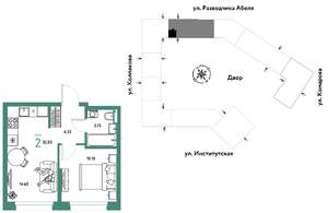 2-к квартира, вторичка, 33м2, 14/25 этаж